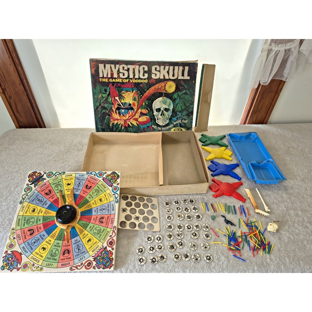 Ideal Vintage 1966 Mystic Skull Voodoo Board Game 2+ Players Ages 8+